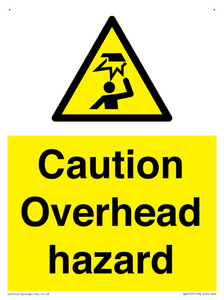 Caution Overhead hazard
